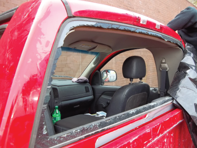 Rear Window Replacement Before